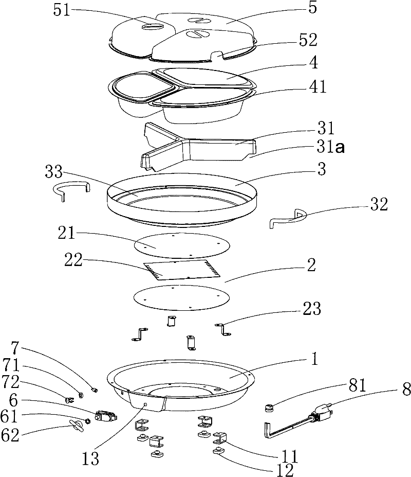 Insulation pot of three-pot-body structure