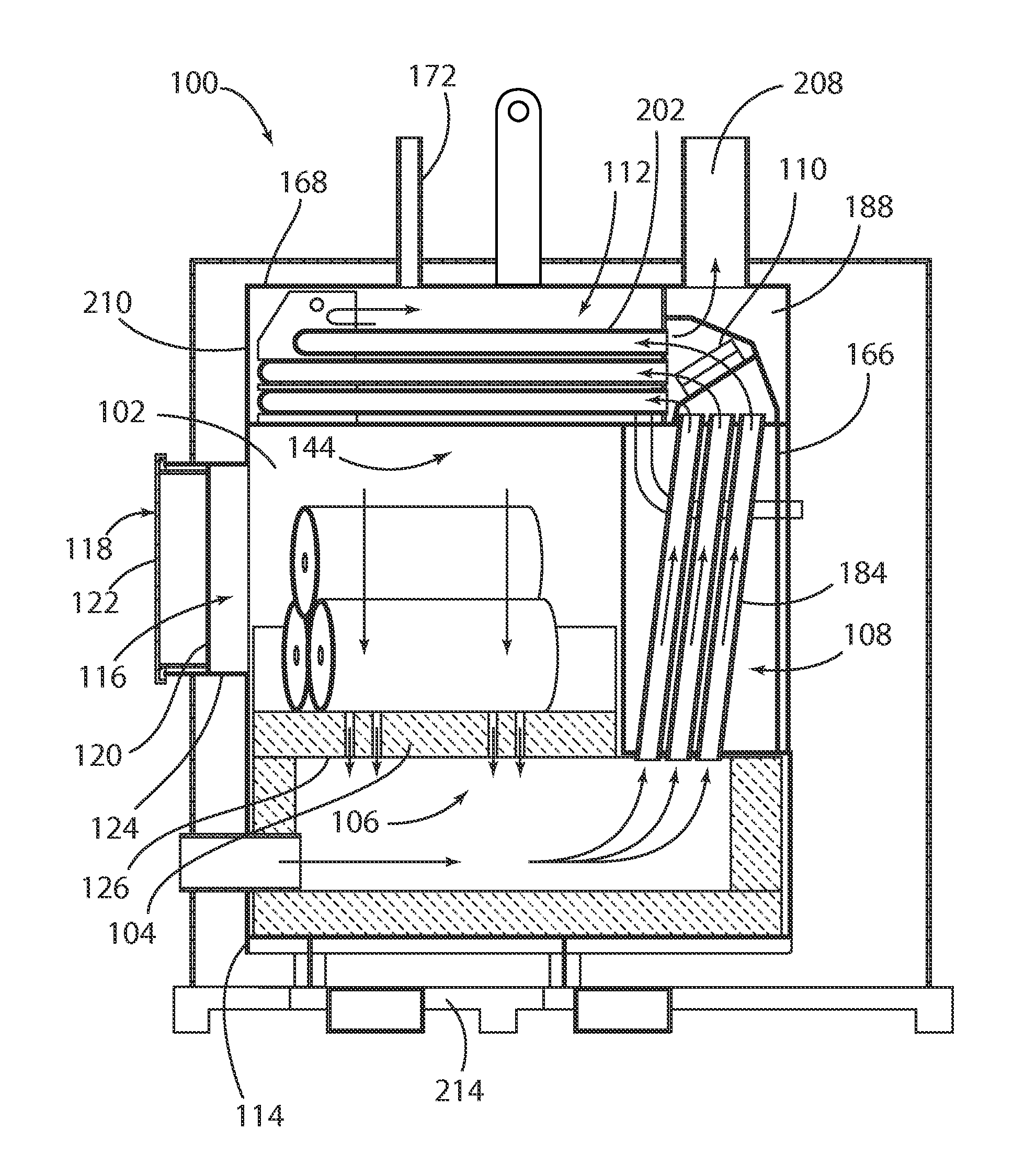 Low emission, wood fueled hydronic heater