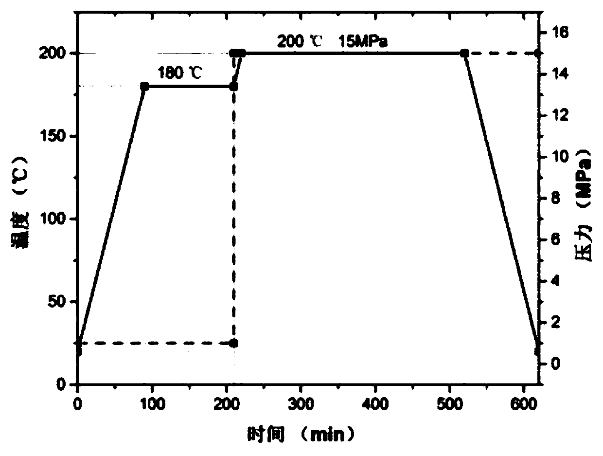 Hybridized film modified carbon fiber composite material and preparation method thereof