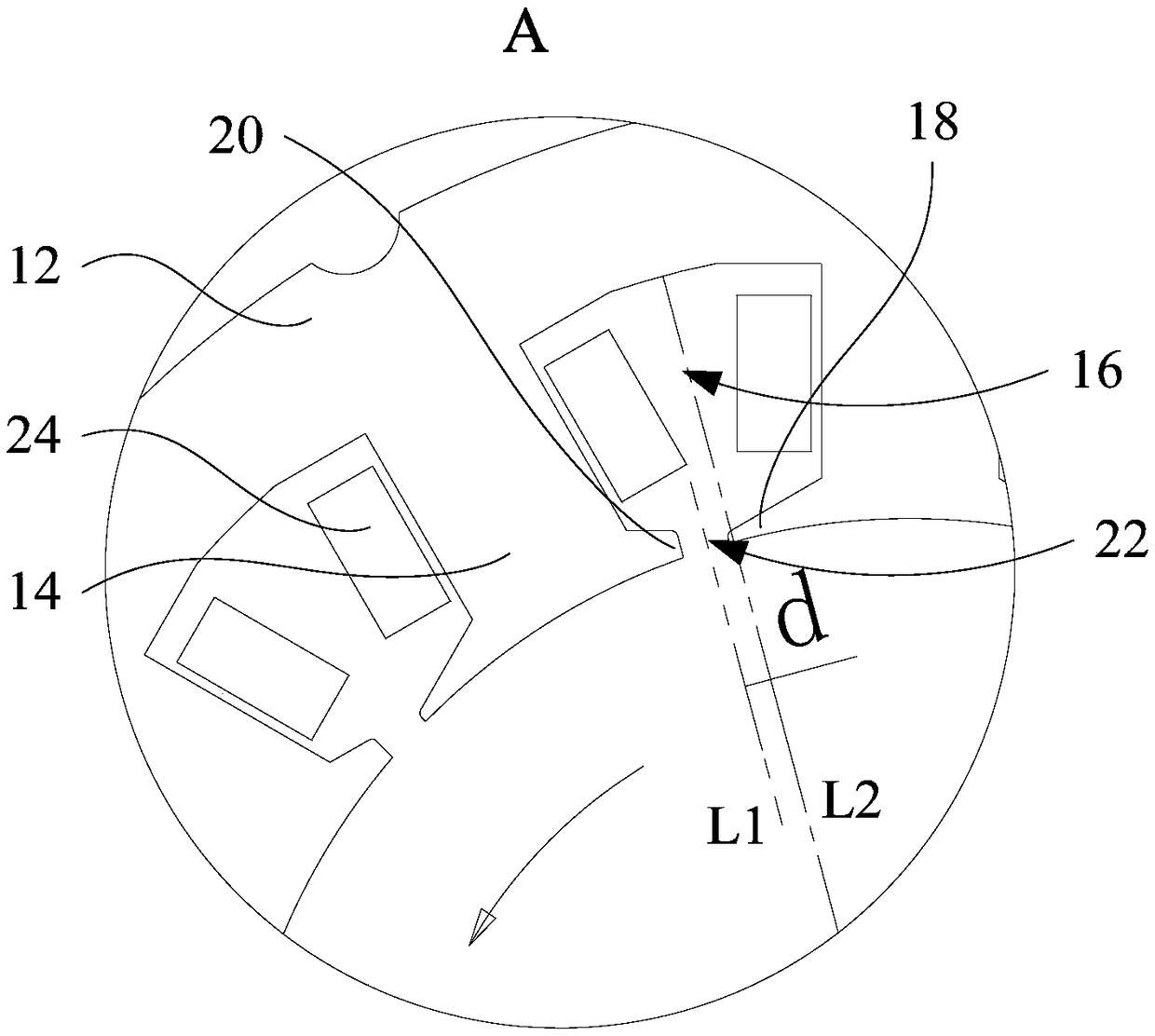 Stator core, motor and compressor