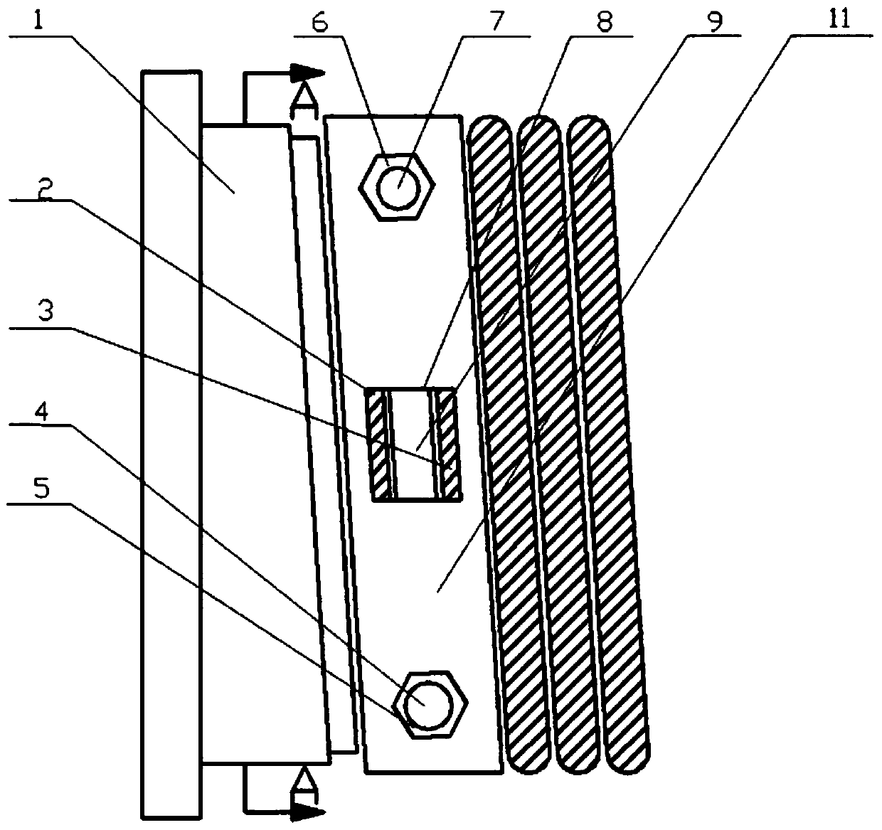 Removable ring steel wire rope fixing mechanism