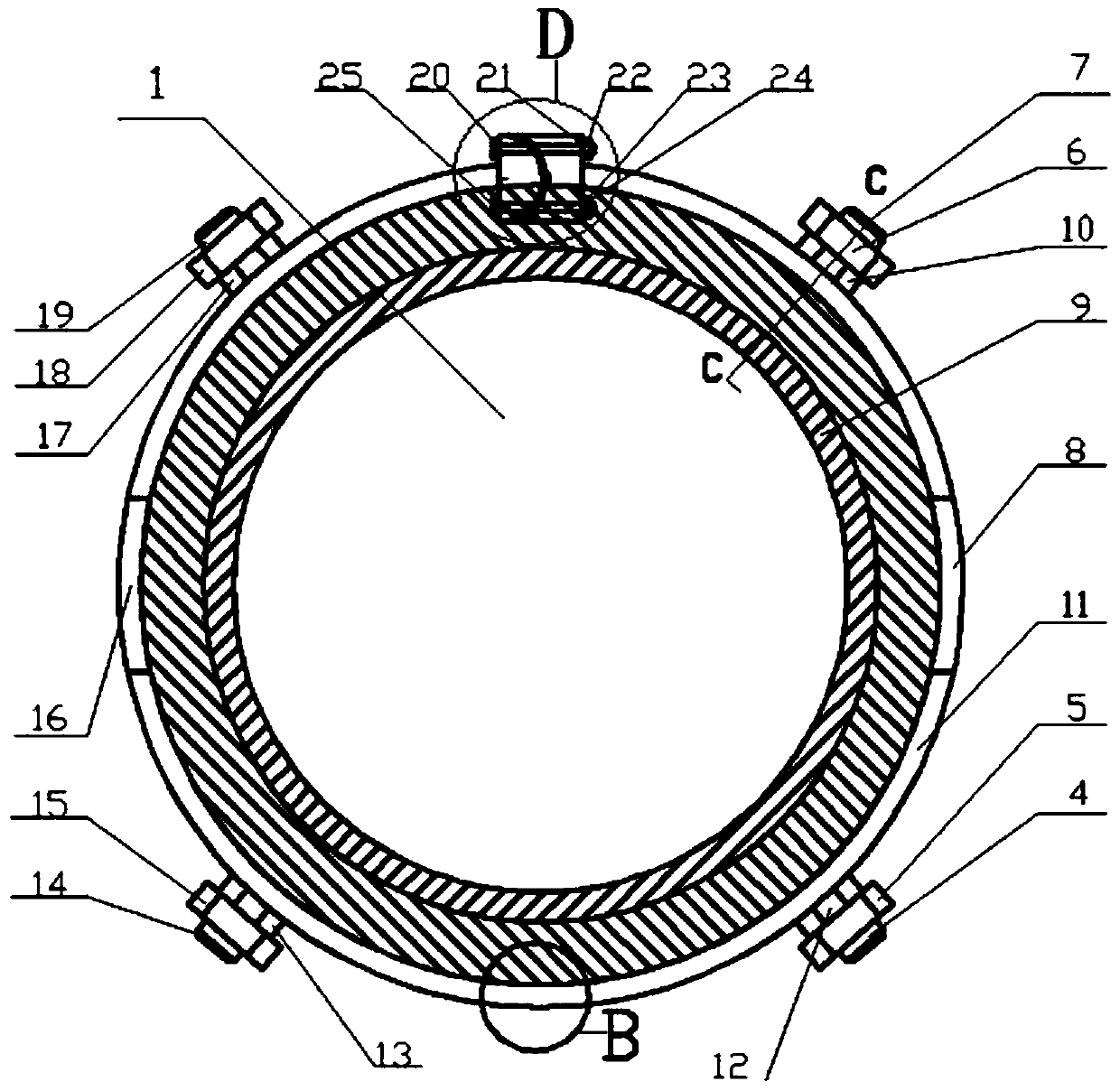 Removable ring steel wire rope fixing mechanism