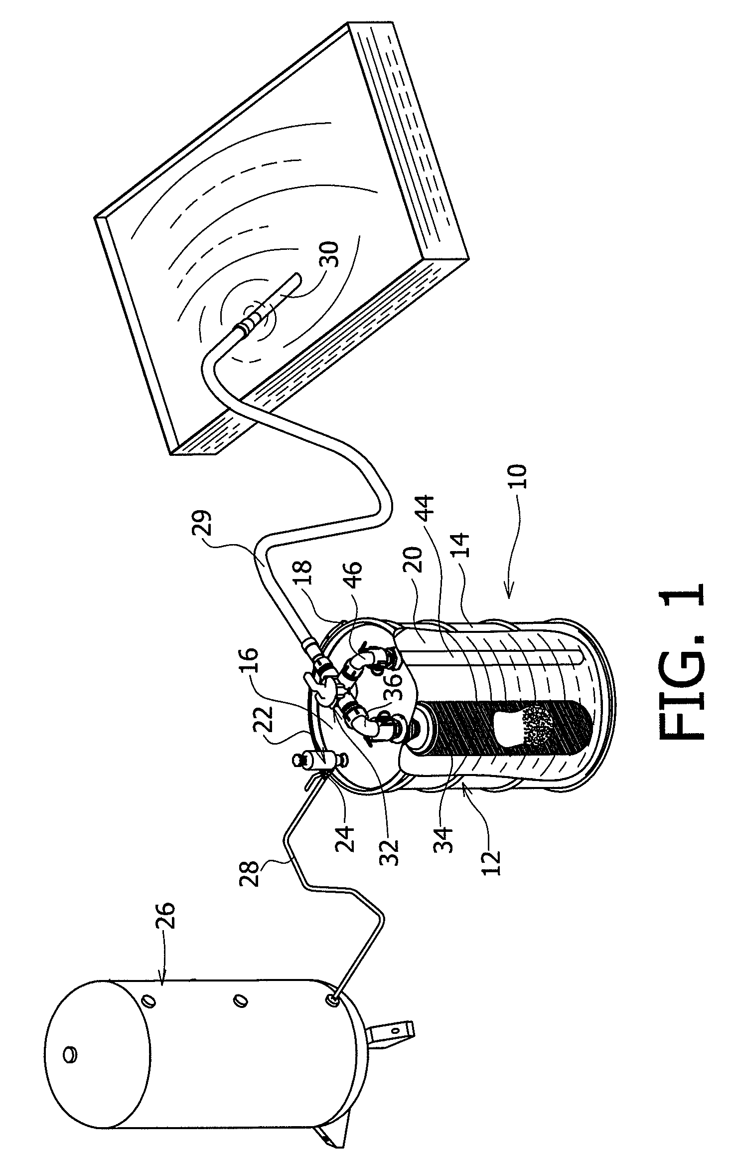 Liquid vacuuming and filtering device and method