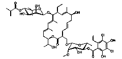 Stable fidaxomicin medicine composition