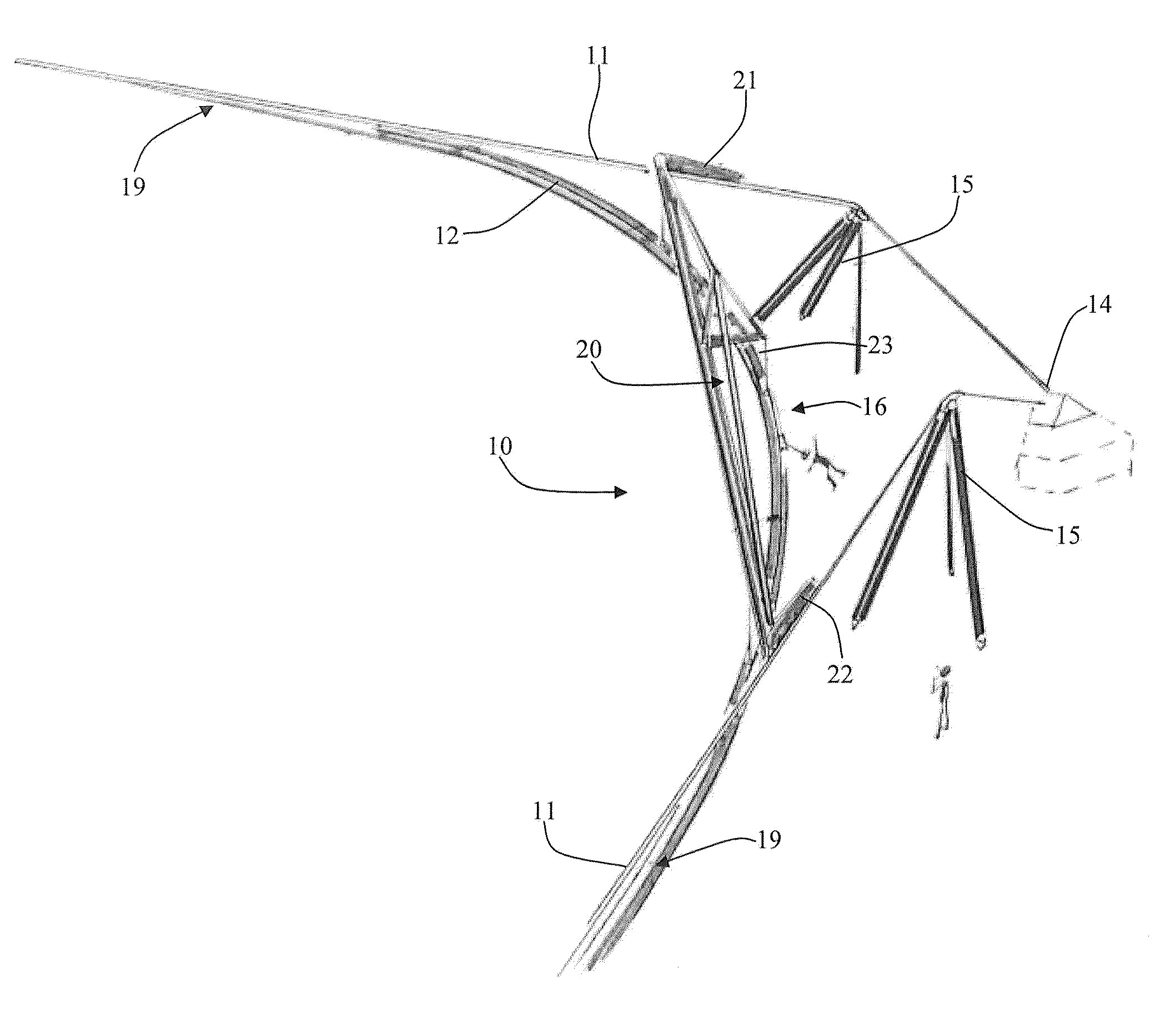 Device for suspending and moving an object or person