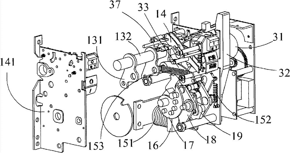 Frame-type circuit breaker with mechanical short-circuit self-locking function