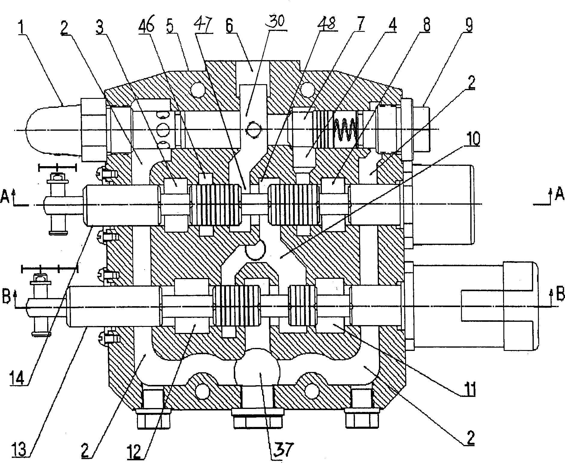 Integrated manual multiple directional control valve for lader