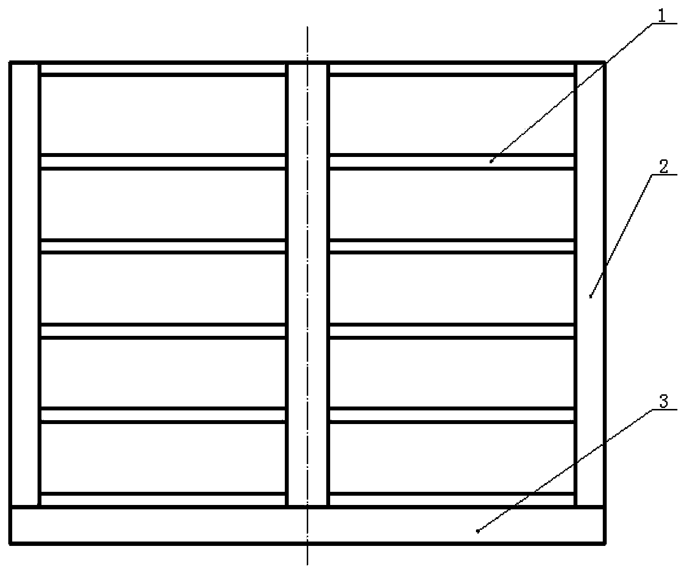 Layered wheel hub blank heat-treatment material rack