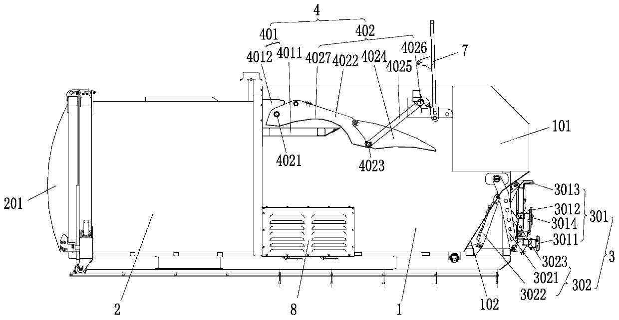 Movable garbage compression device