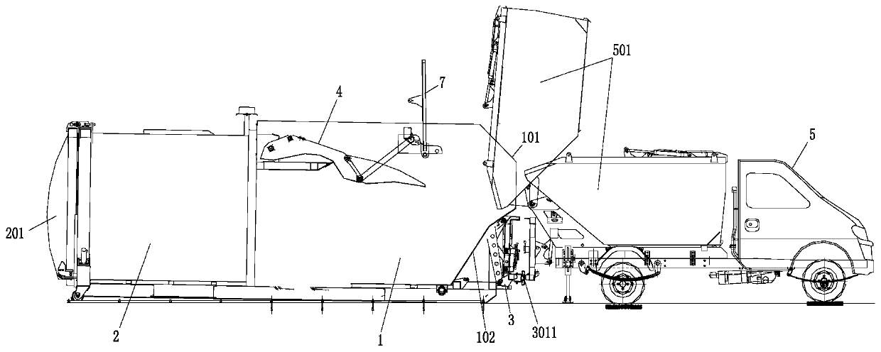 Movable garbage compression device