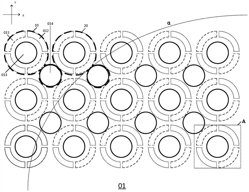 Pixel arrangement structure, high-precision metal mask plate and display panel