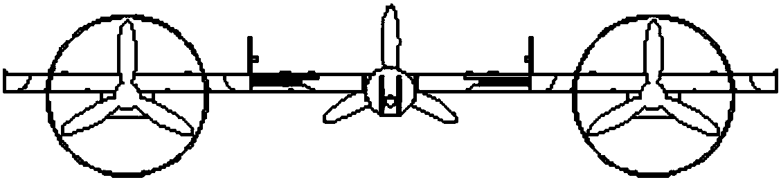 Rear single-paddle type compound wing airplane with twin-duct thrust compound auxiliary wings and additional wings