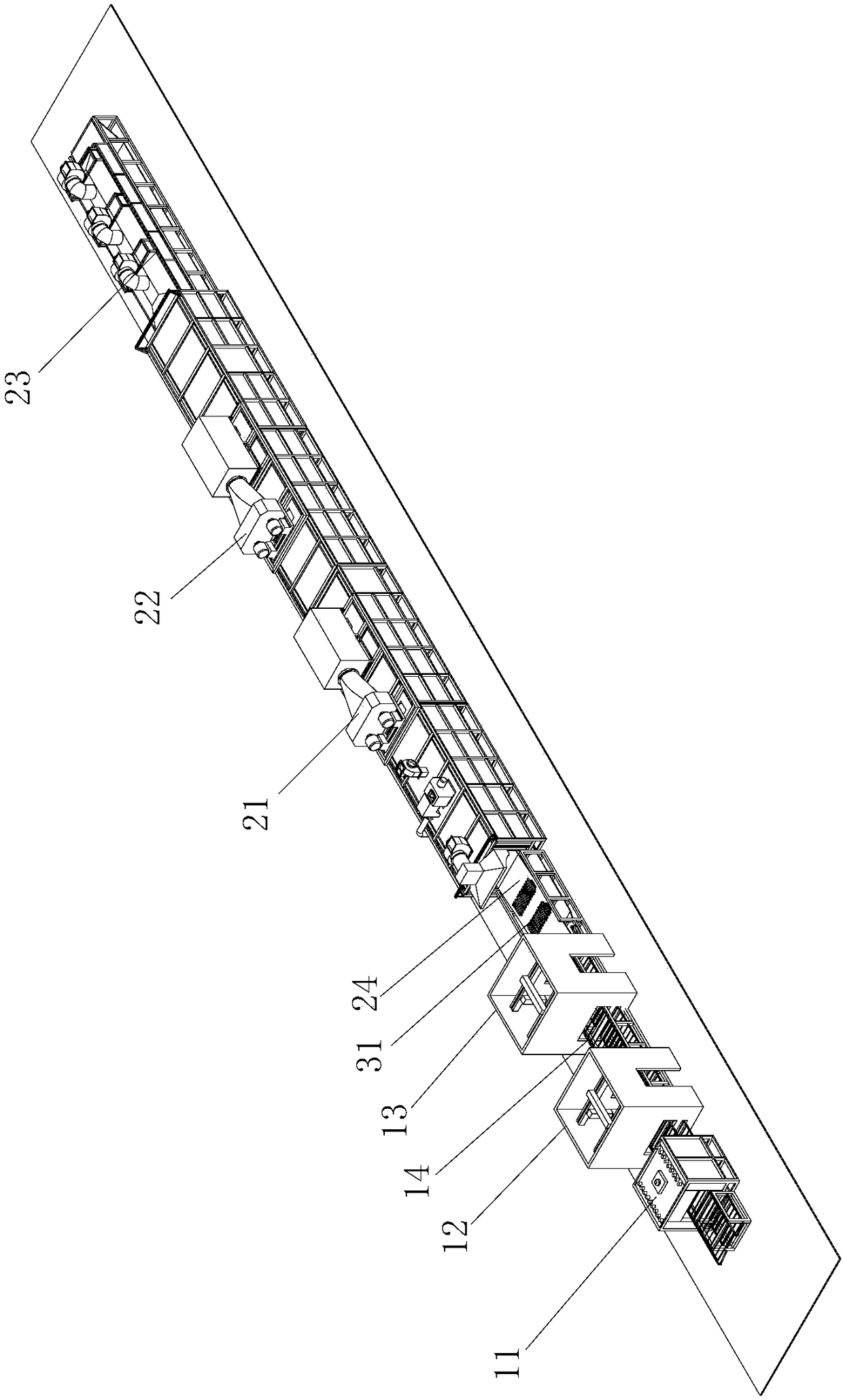 Full-automatic spraying device for wind power bolts, and working method thereof