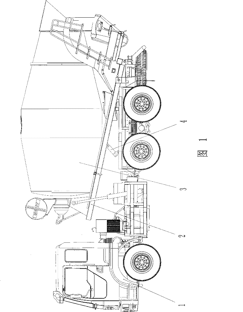 Concrete mixer truck with lift and stabilizer