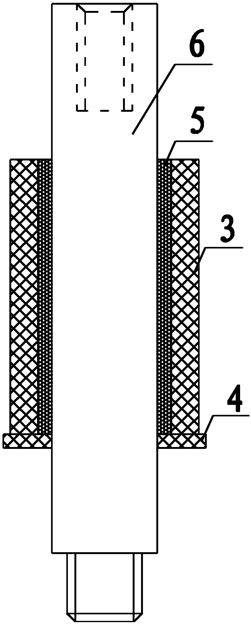 Segmented carbon-ceramic composite material rotor for purifying aluminum melt and preparation method thereof