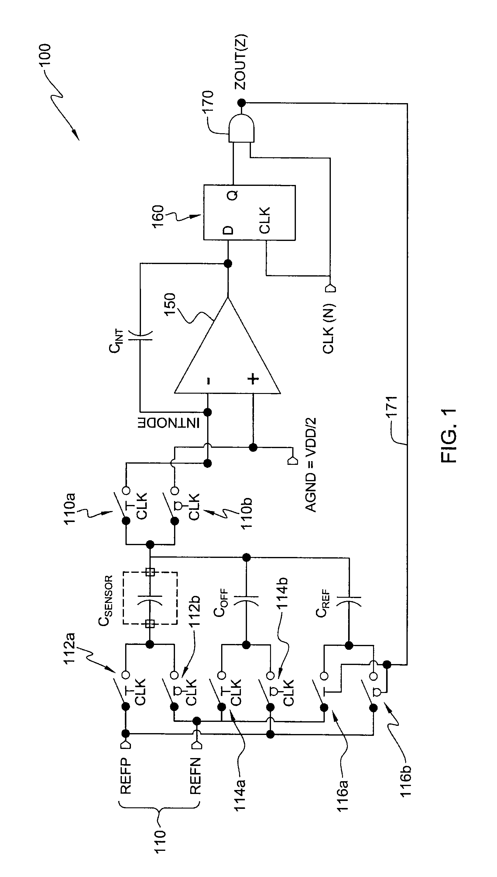 Wide range charge balancing capacitive-to-digital converter