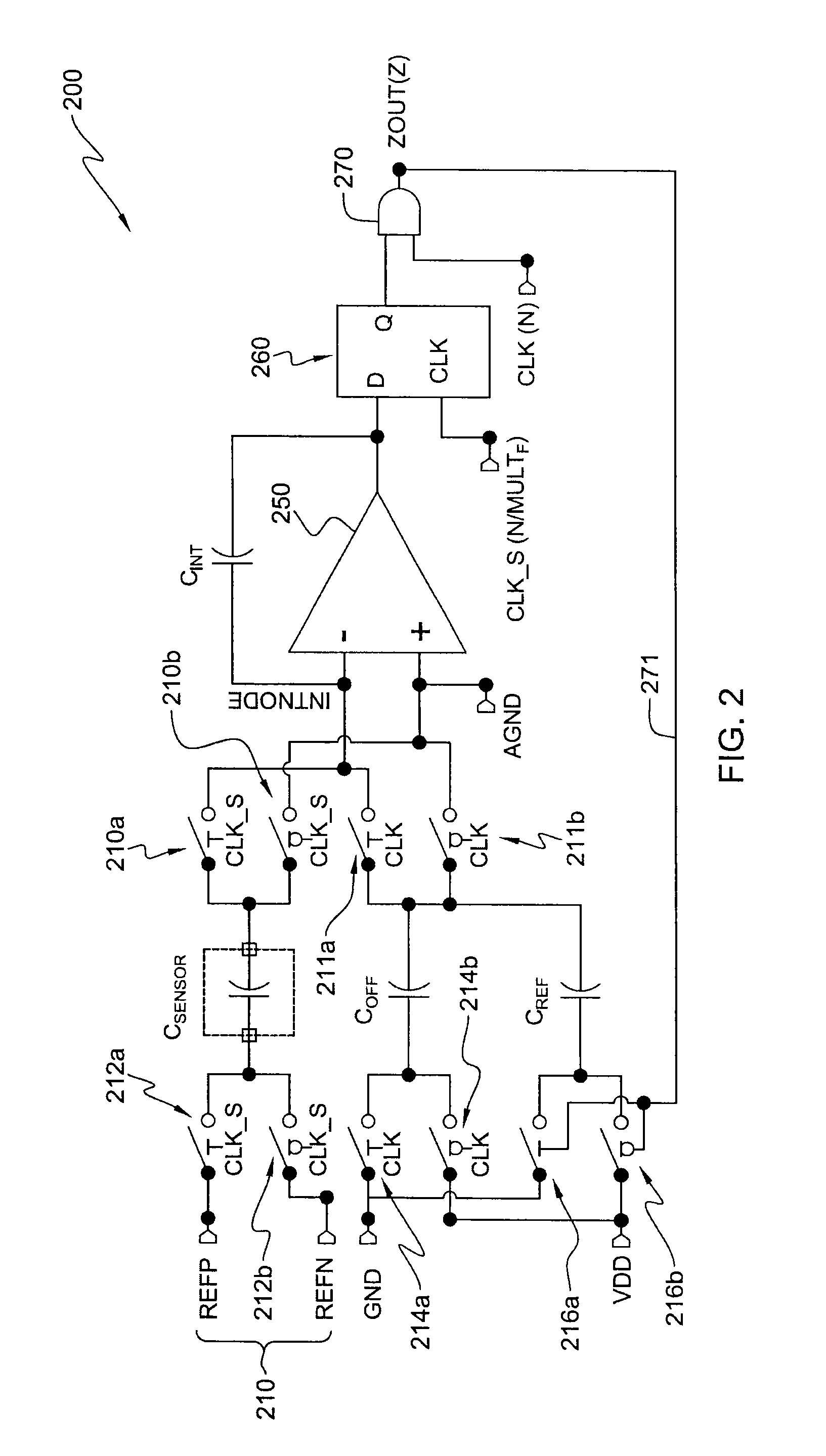 Wide range charge balancing capacitive-to-digital converter