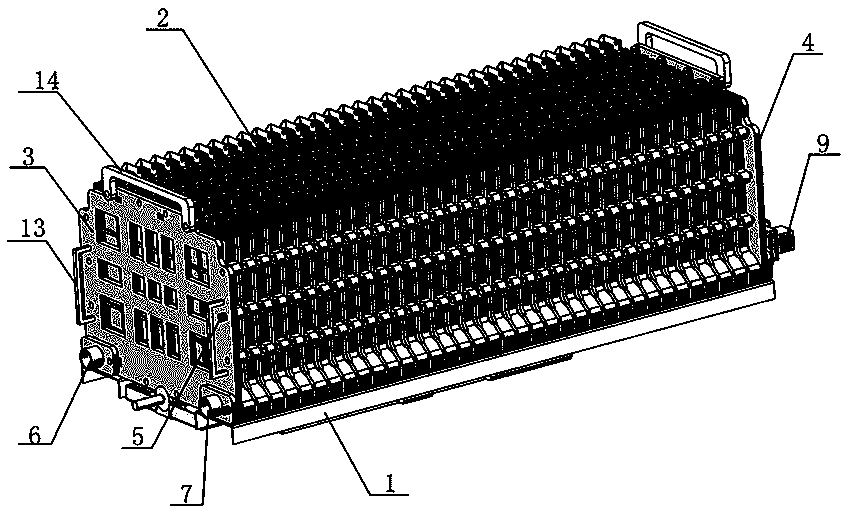 Liquid path built-in compact aluminium-air fuel cell stack