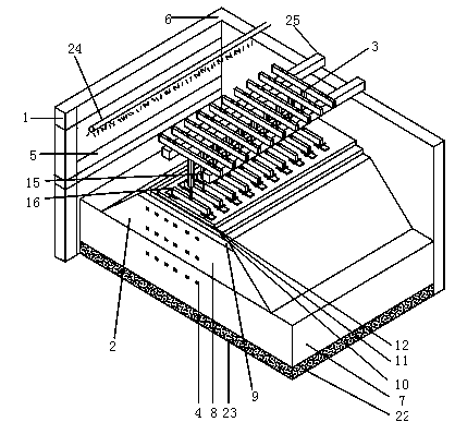 Preparation method of physical model test device for large-cycle accelerated loading of railway subgrade