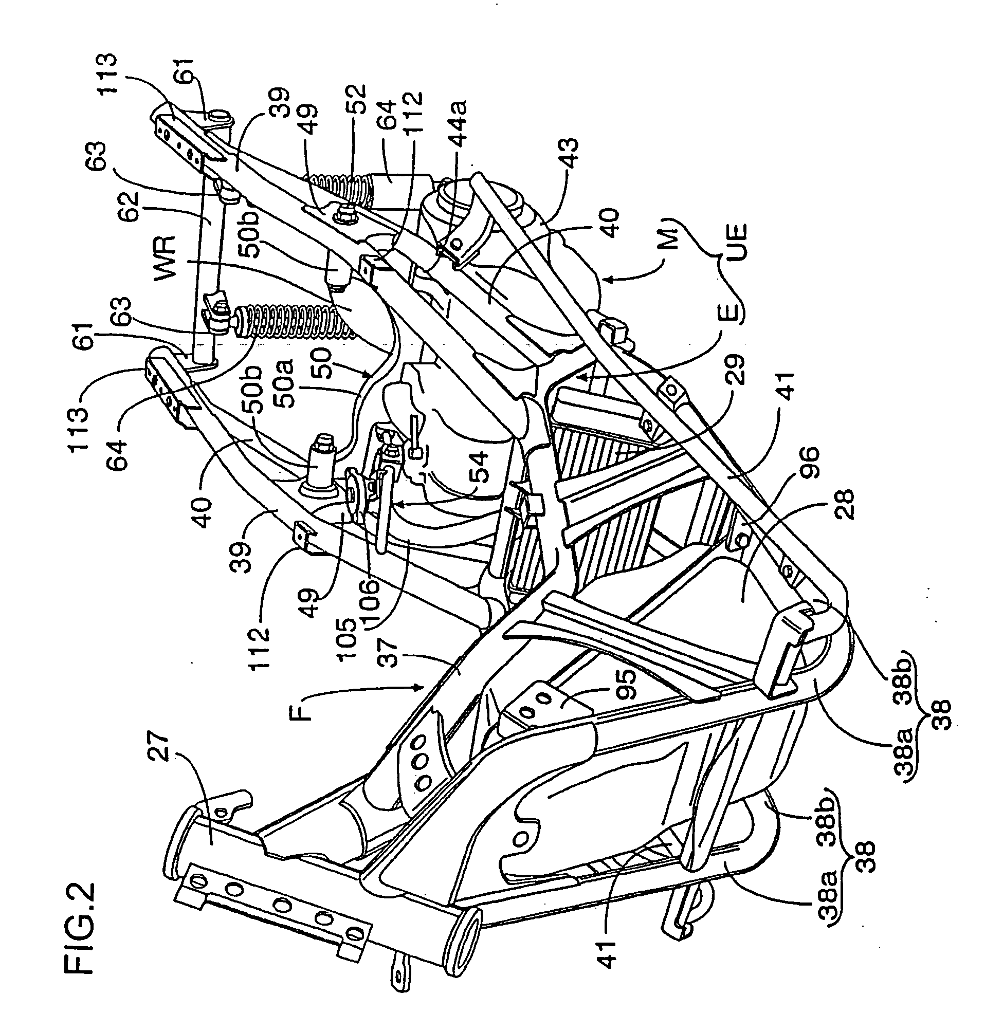 Luggage storage device for a motorcycle