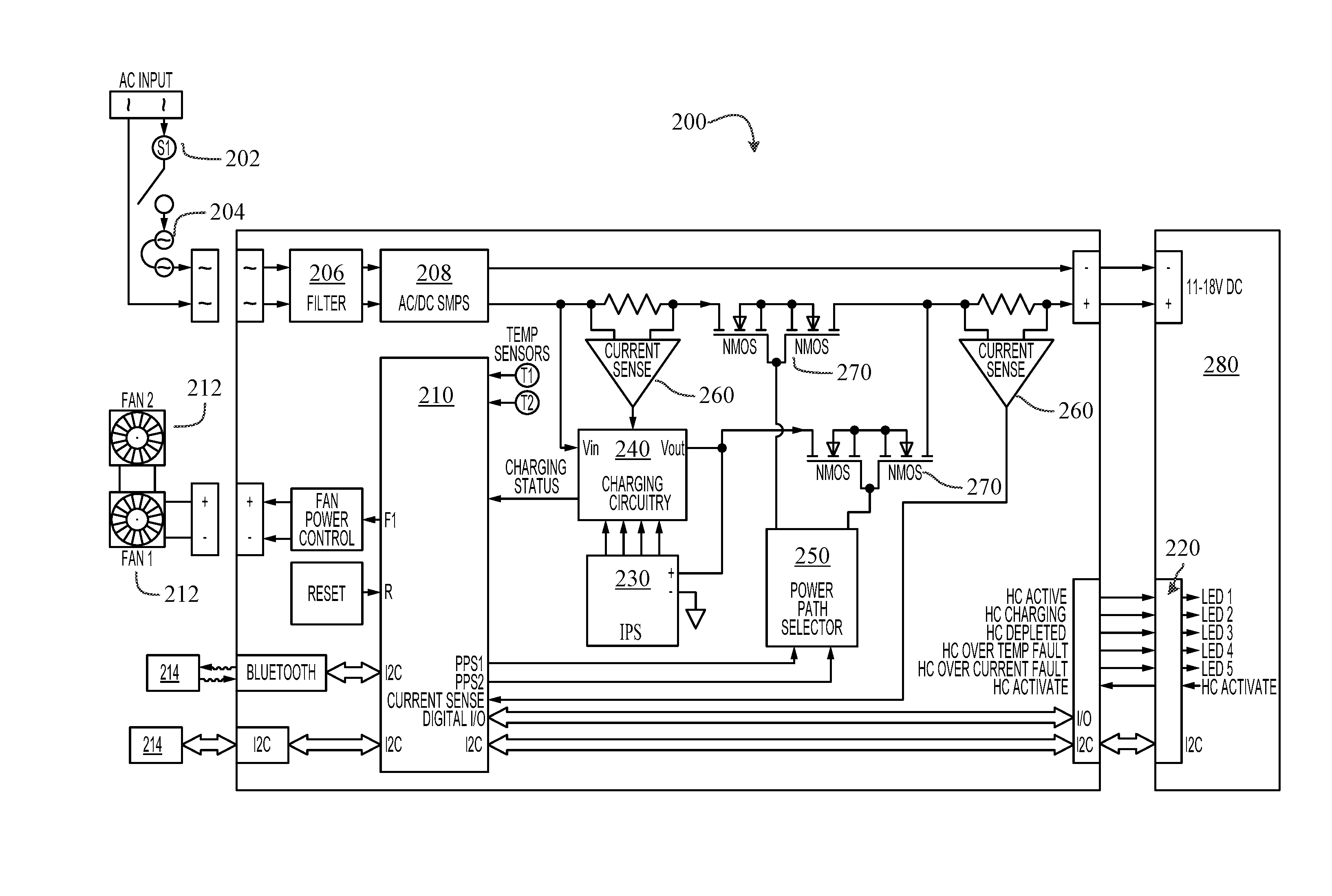 Systems and methods for battery charger with internal power source