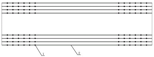 Biaxial tension-shear test part with matrix fiber bundle and preparation method thereof