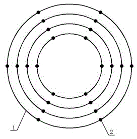 Biaxial tension-shear test part with matrix fiber bundle and preparation method thereof