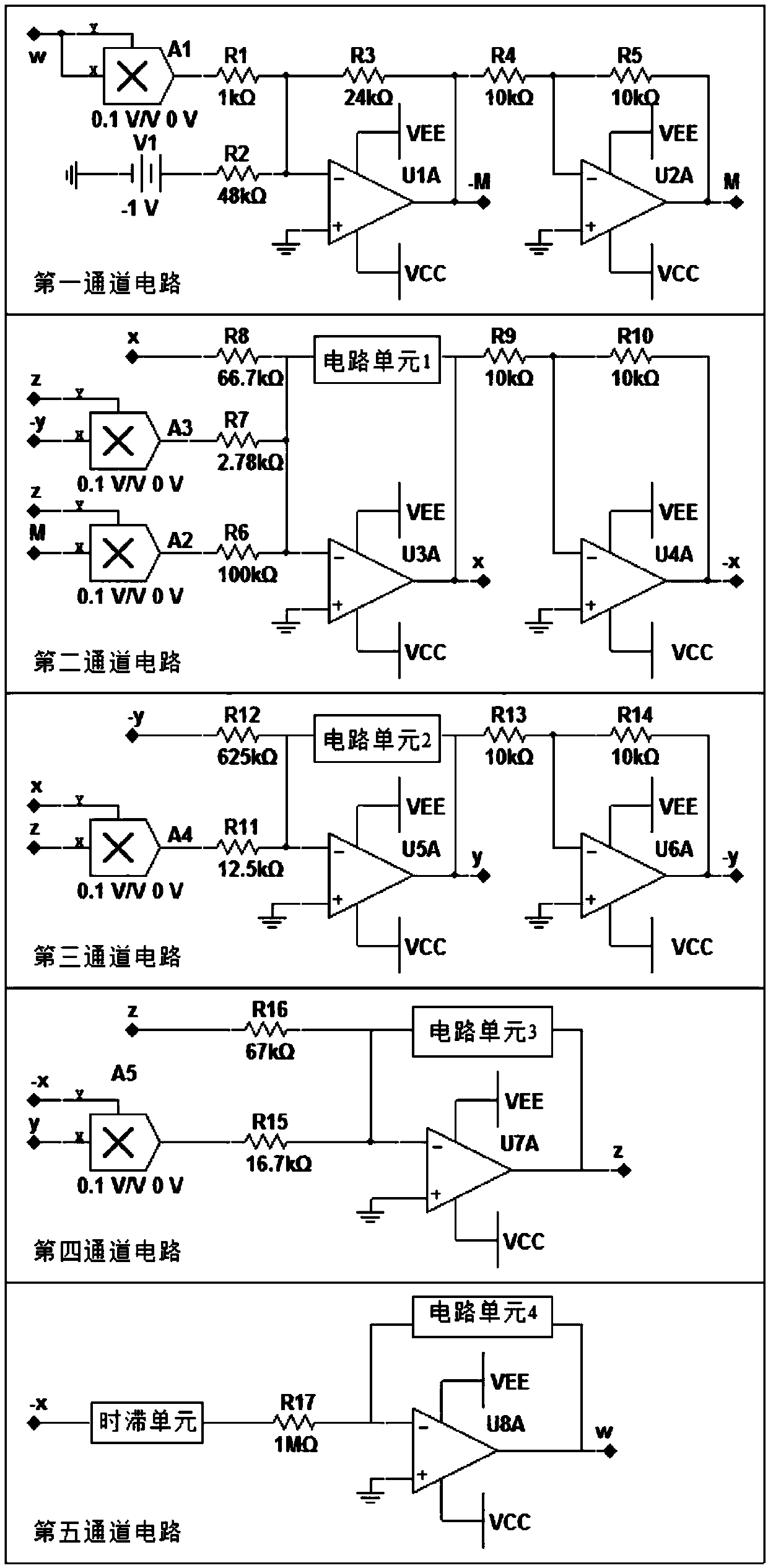 Four-dimensional fractional-order time-delay chaotic circuit with three-time magnetic control memristor