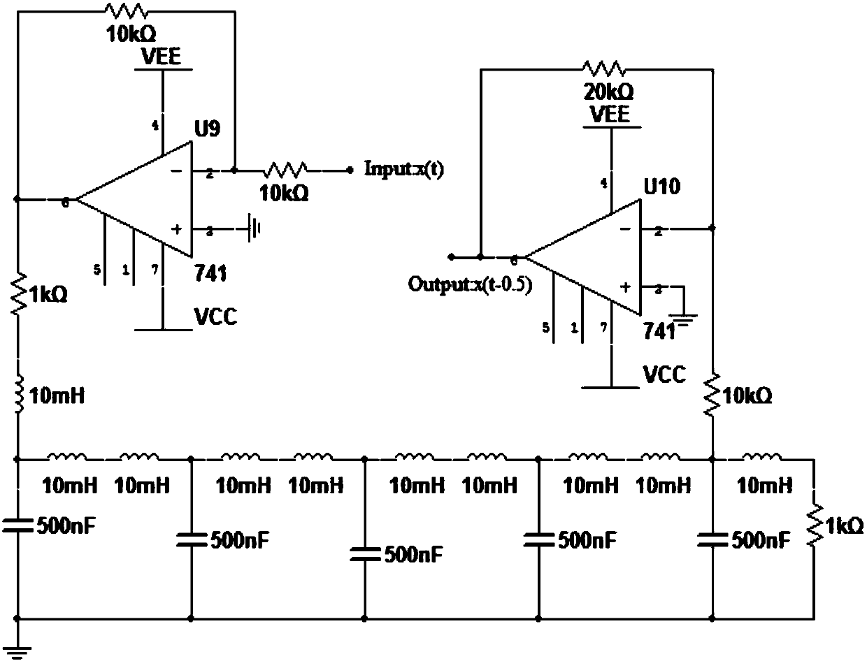 Four-dimensional fractional-order time-delay chaotic circuit with three-time magnetic control memristor