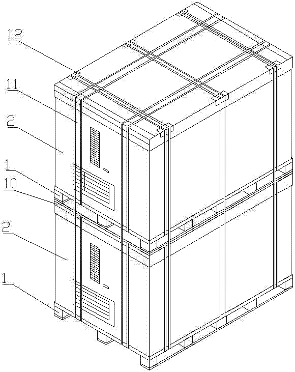 Packing box set for double-glass solar assemblies