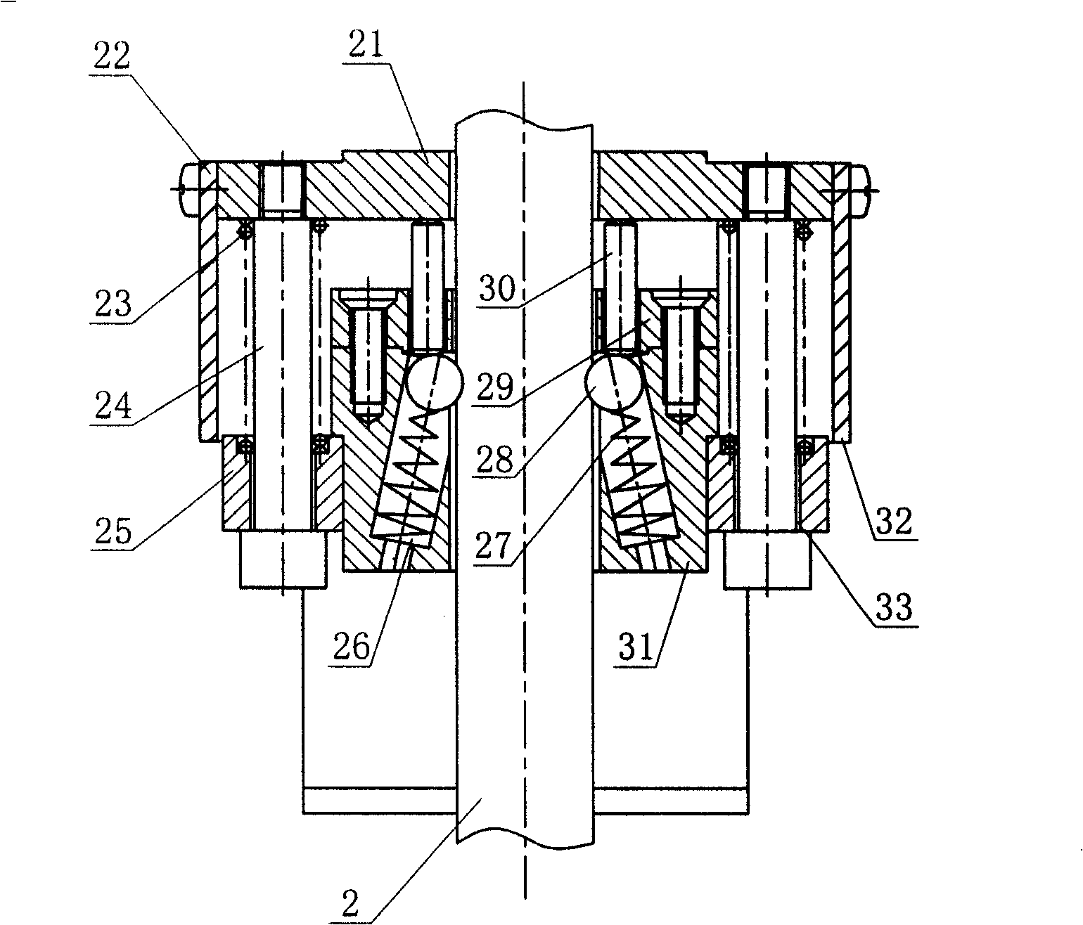 Mechanical type anti-fall device capable of ascending scaffold