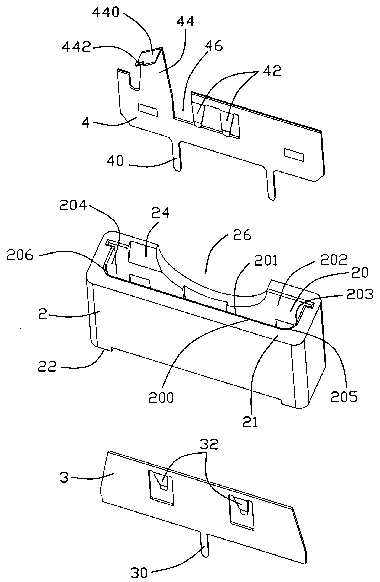 Battery connector having polarized arrangement