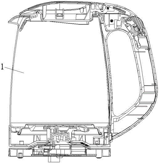 Dry burning preventing glass kettle