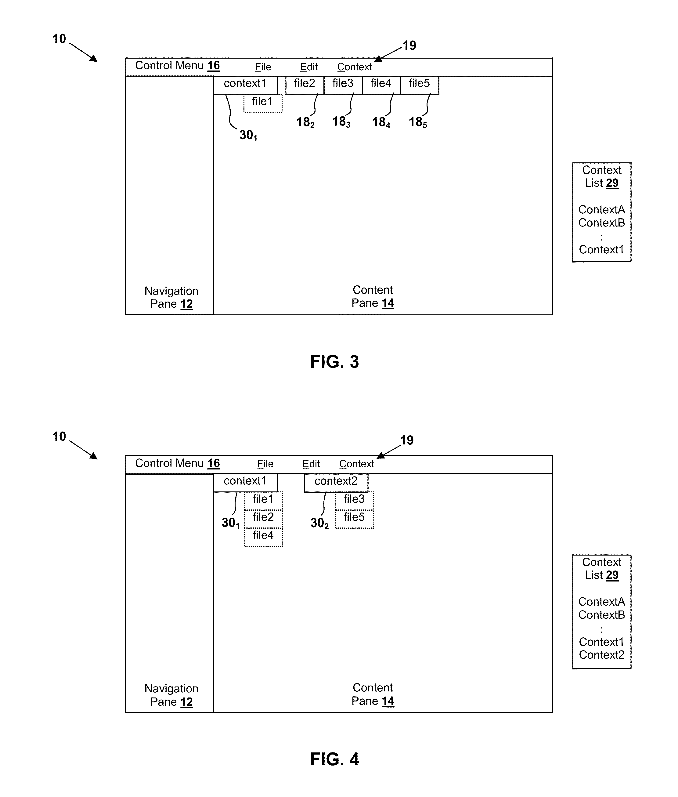 Grouping of windows based on user-defined contexts