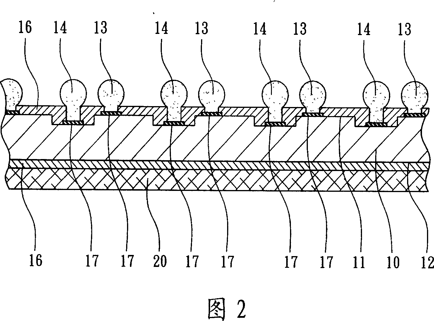 Crystal wafer testing method and structure of LED