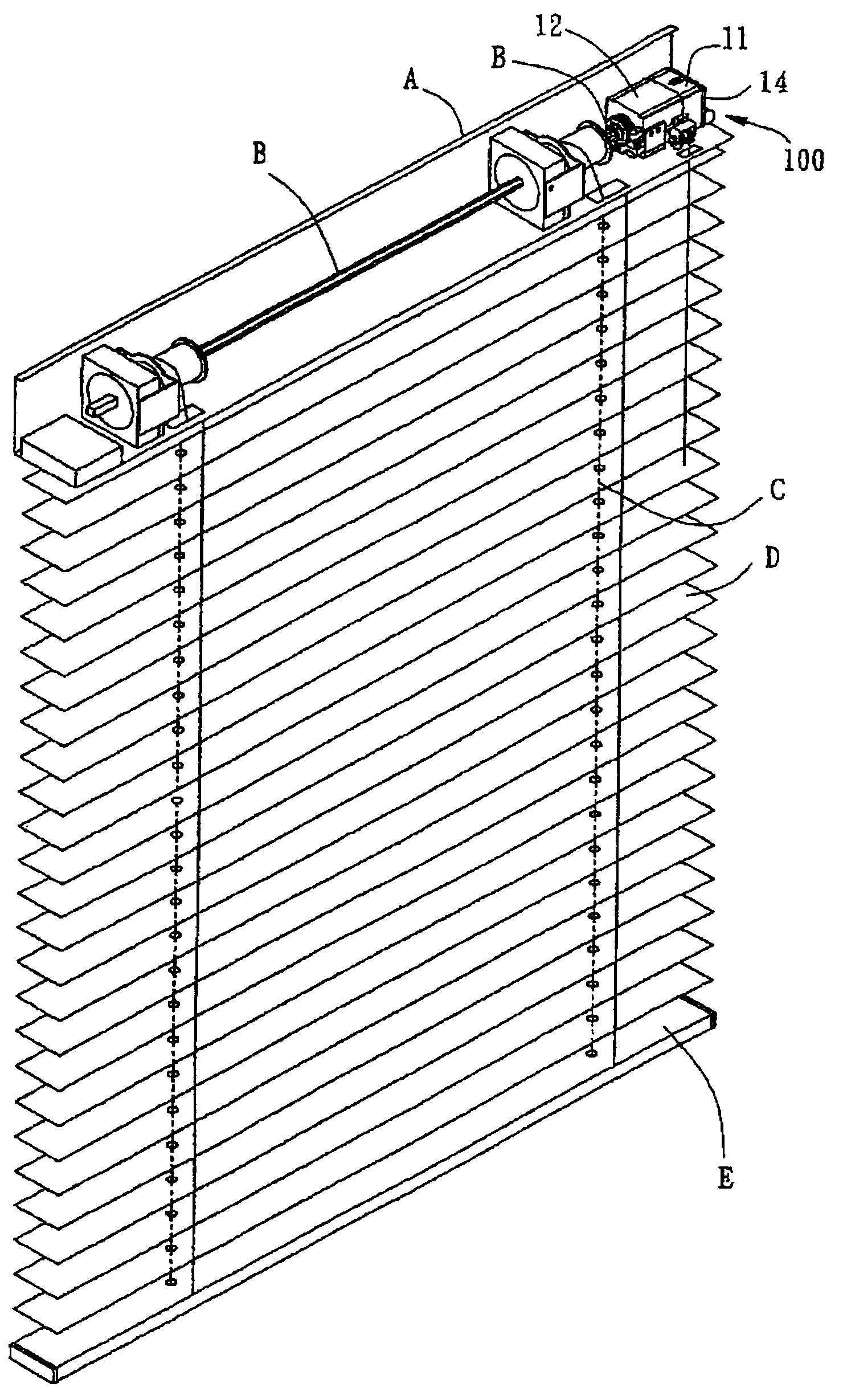 Control device for Venetian blinds and its control method