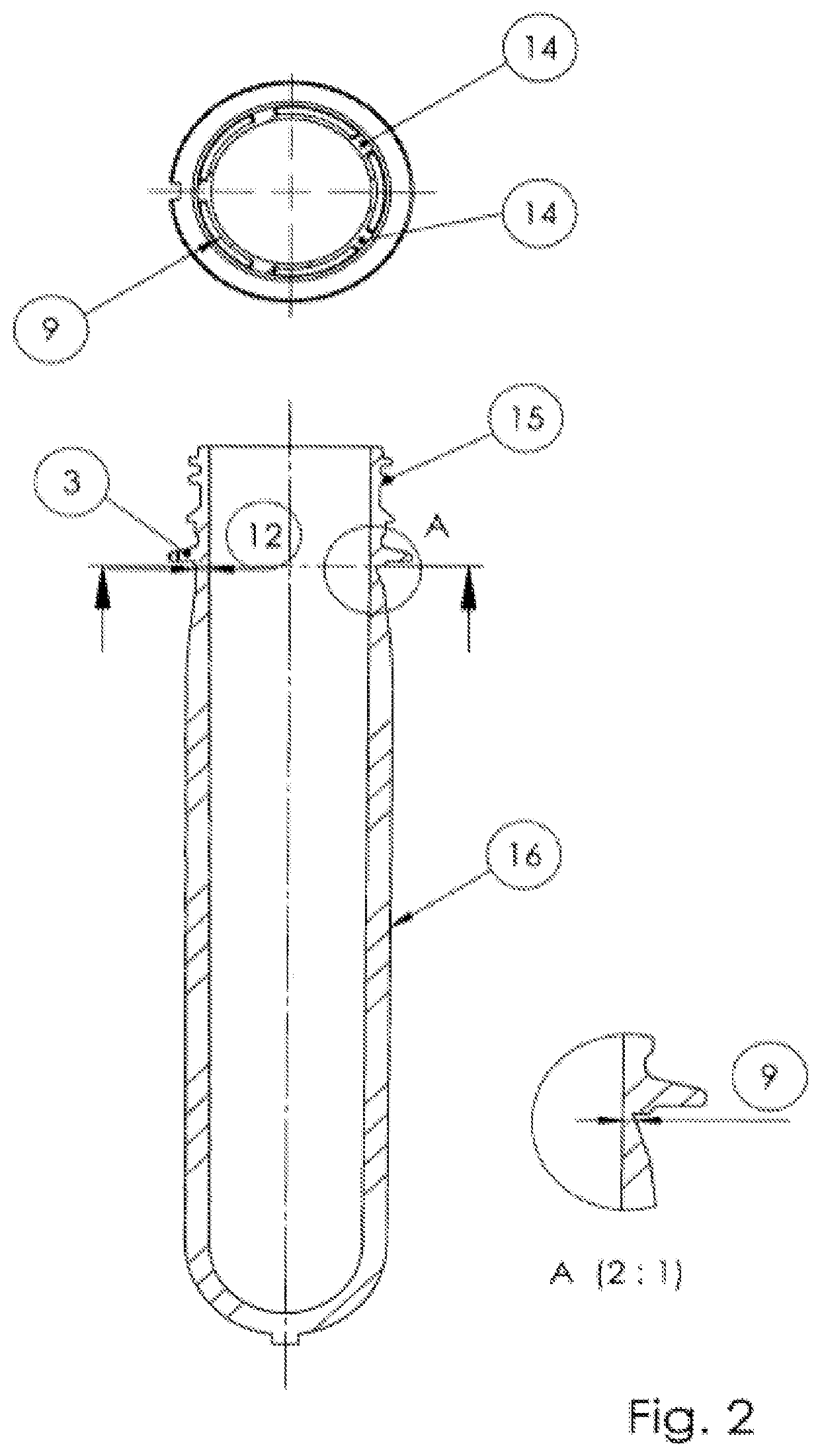 Method and device for the production of an optimized neck contour on preforms