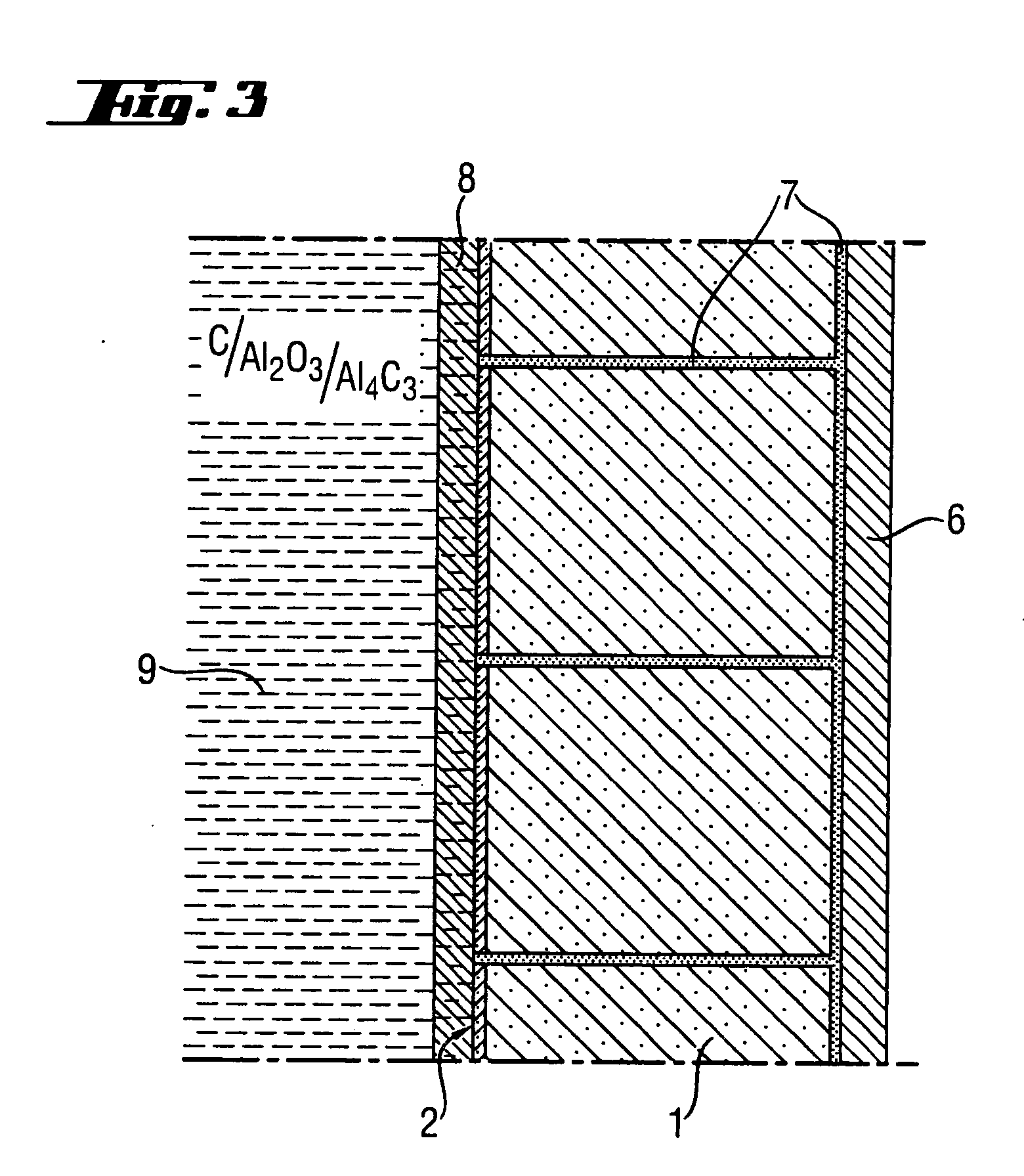 Lining for carbothermic reduction furnace