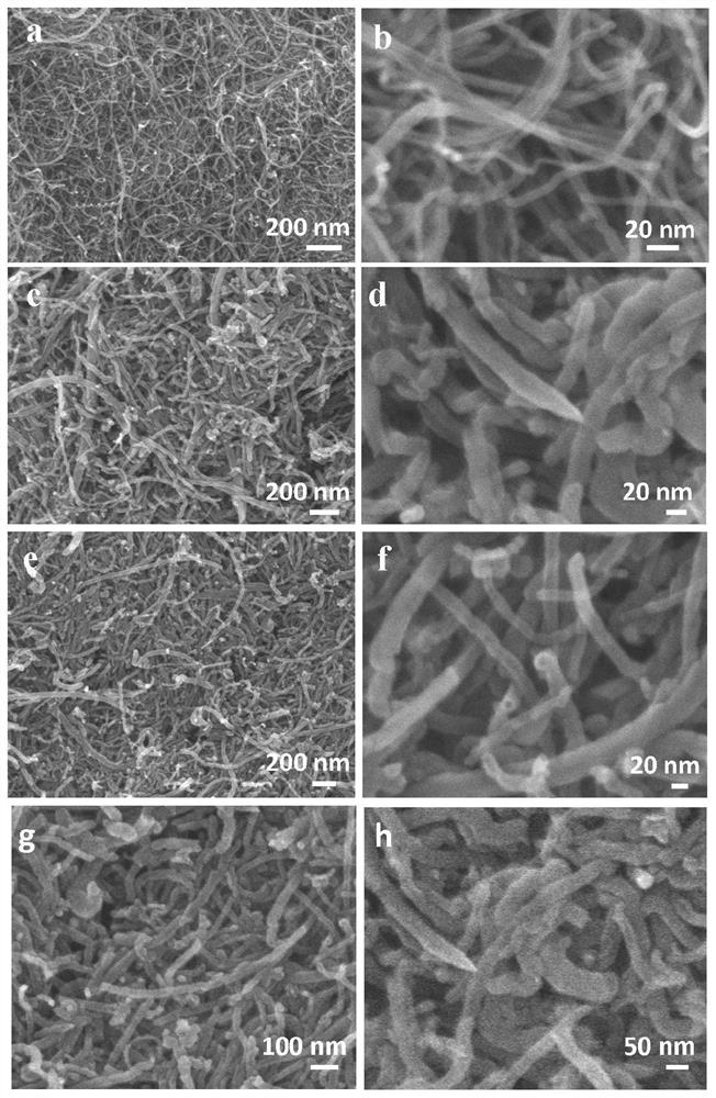 Method for electrocatalytic reduction of CO2 by using nitrogen-doped carbon nanotubes with different curvatures