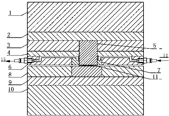 Flattening mould with cooling cycle system