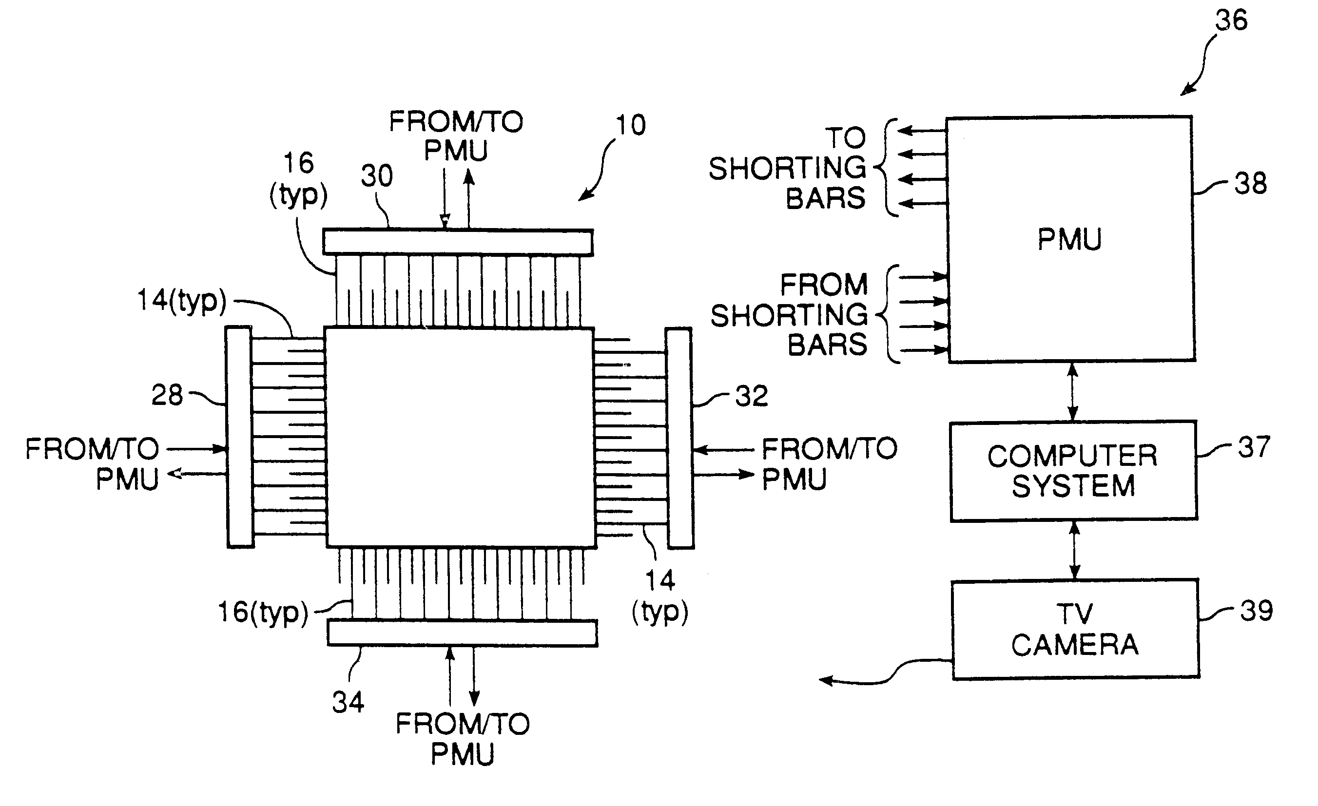 Method and apparatus for testing LCD panel array prior to shorting bar removal