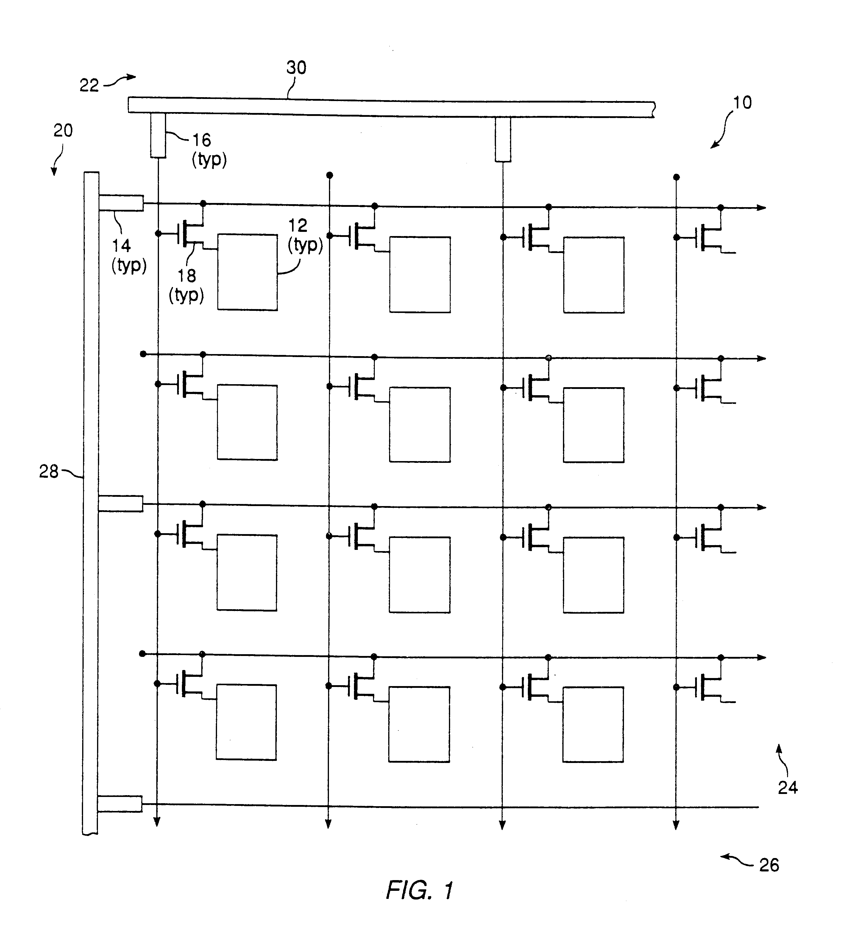 Method and apparatus for testing LCD panel array prior to shorting bar removal