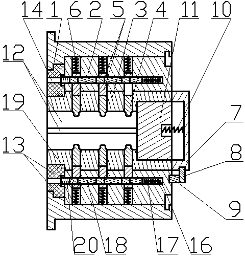 Electric interlocking anti-theft lock with invisible connector and double keys