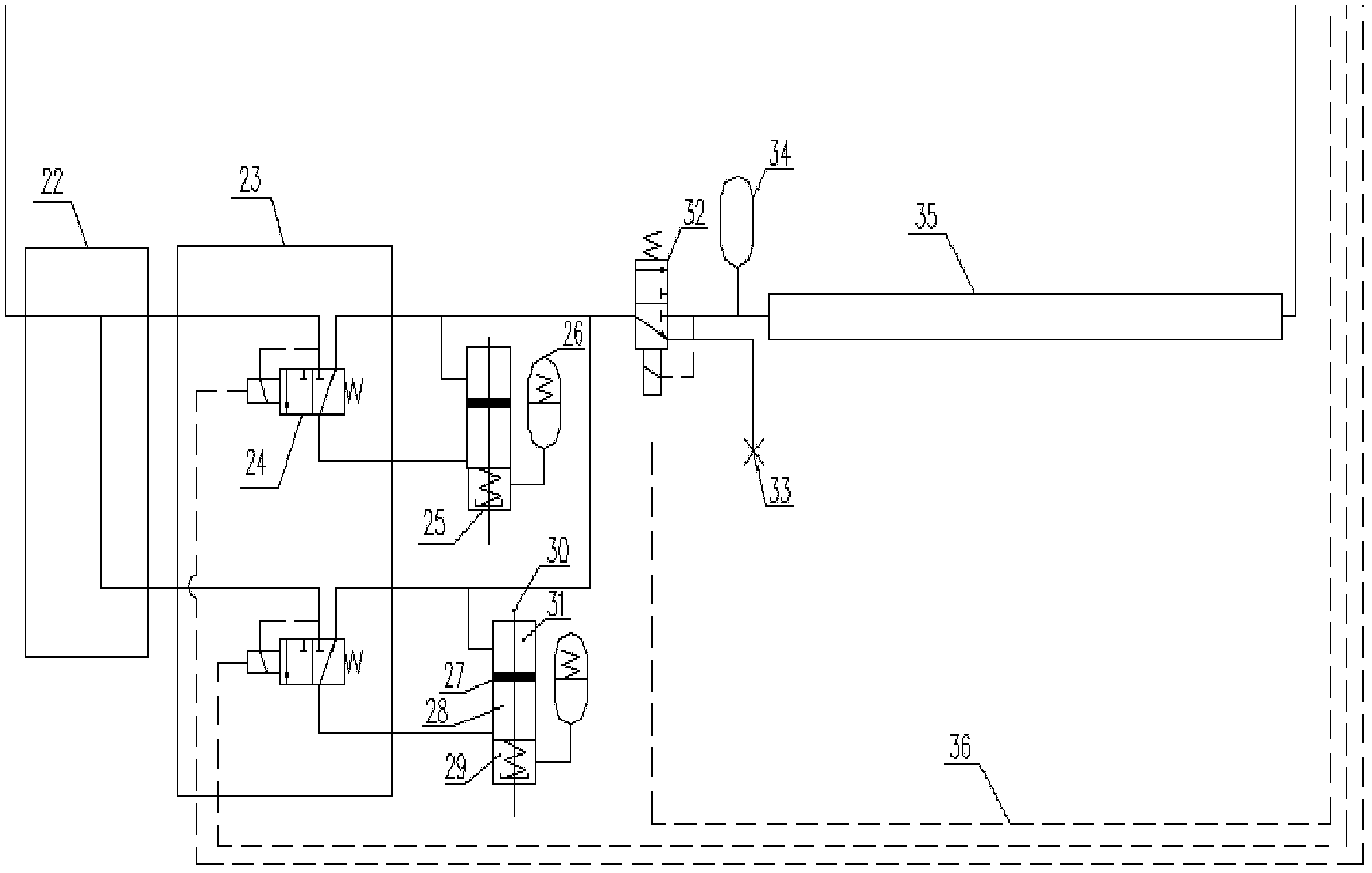 Physical simulation test system for subsea production facility hydraulic control system