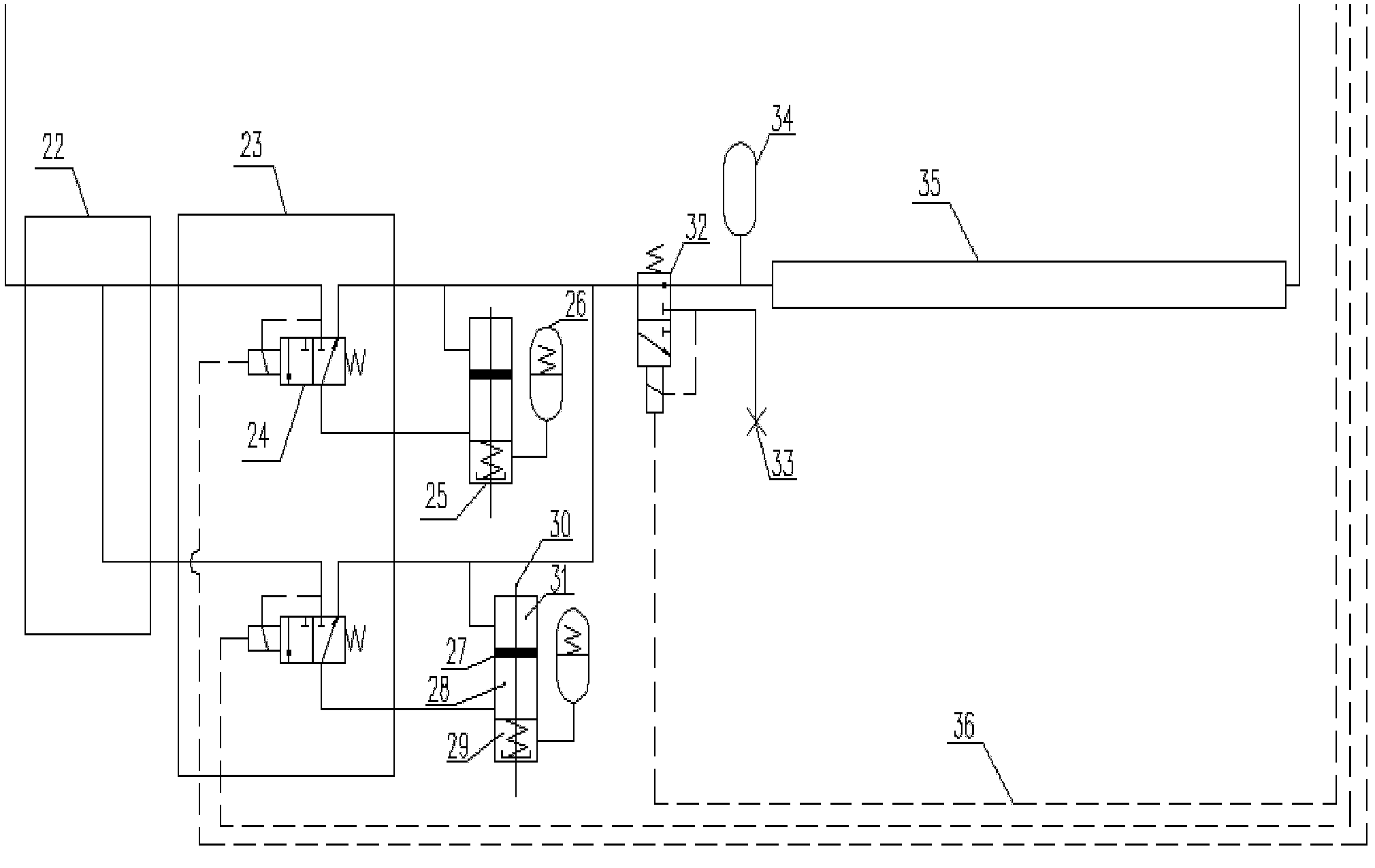 Physical simulation test system for subsea production facility hydraulic control system