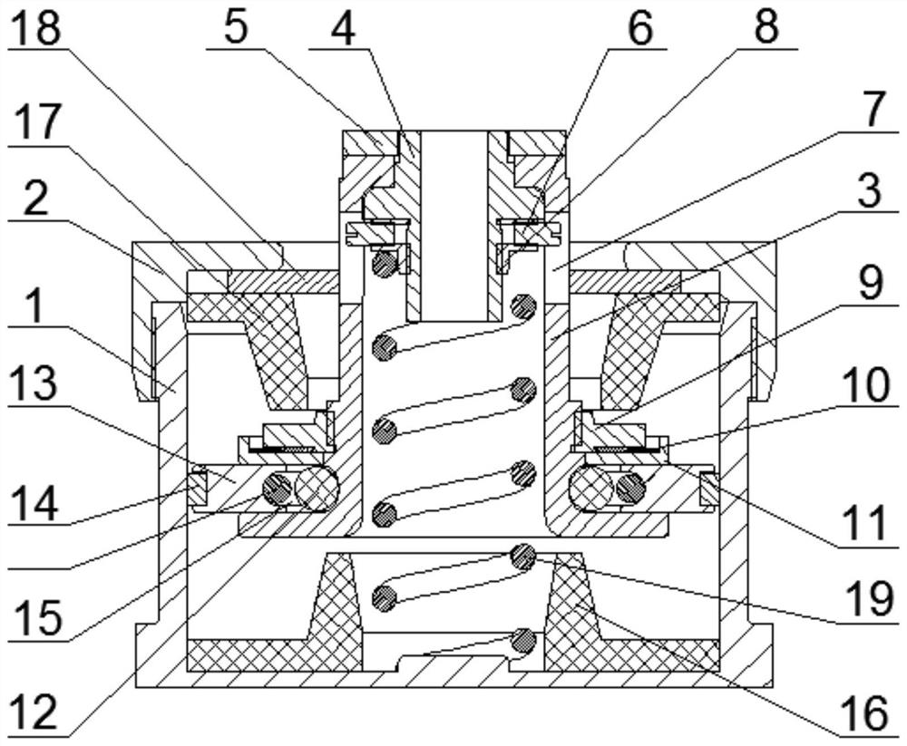 Strong-impact-resistant bottom shock absorber