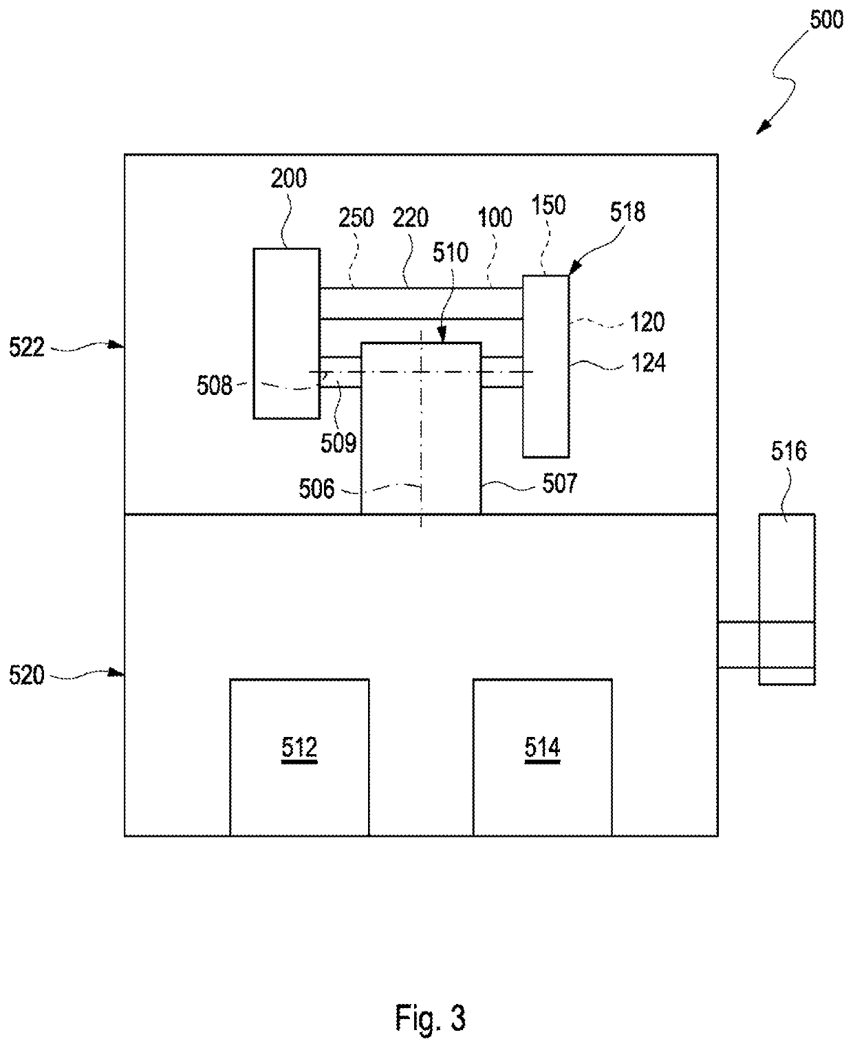 Device for a satellite laser distance measurement, and method for a satellite laser distance measurement