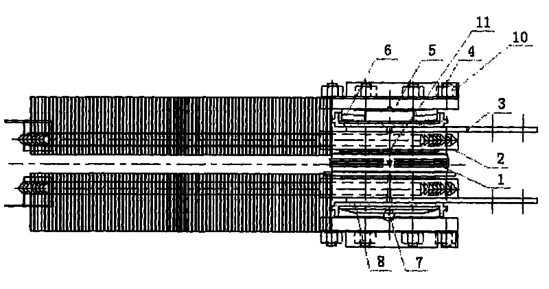 A modified structure for press mounting and positioning of semiconductor element and heat pipe radiator base plate