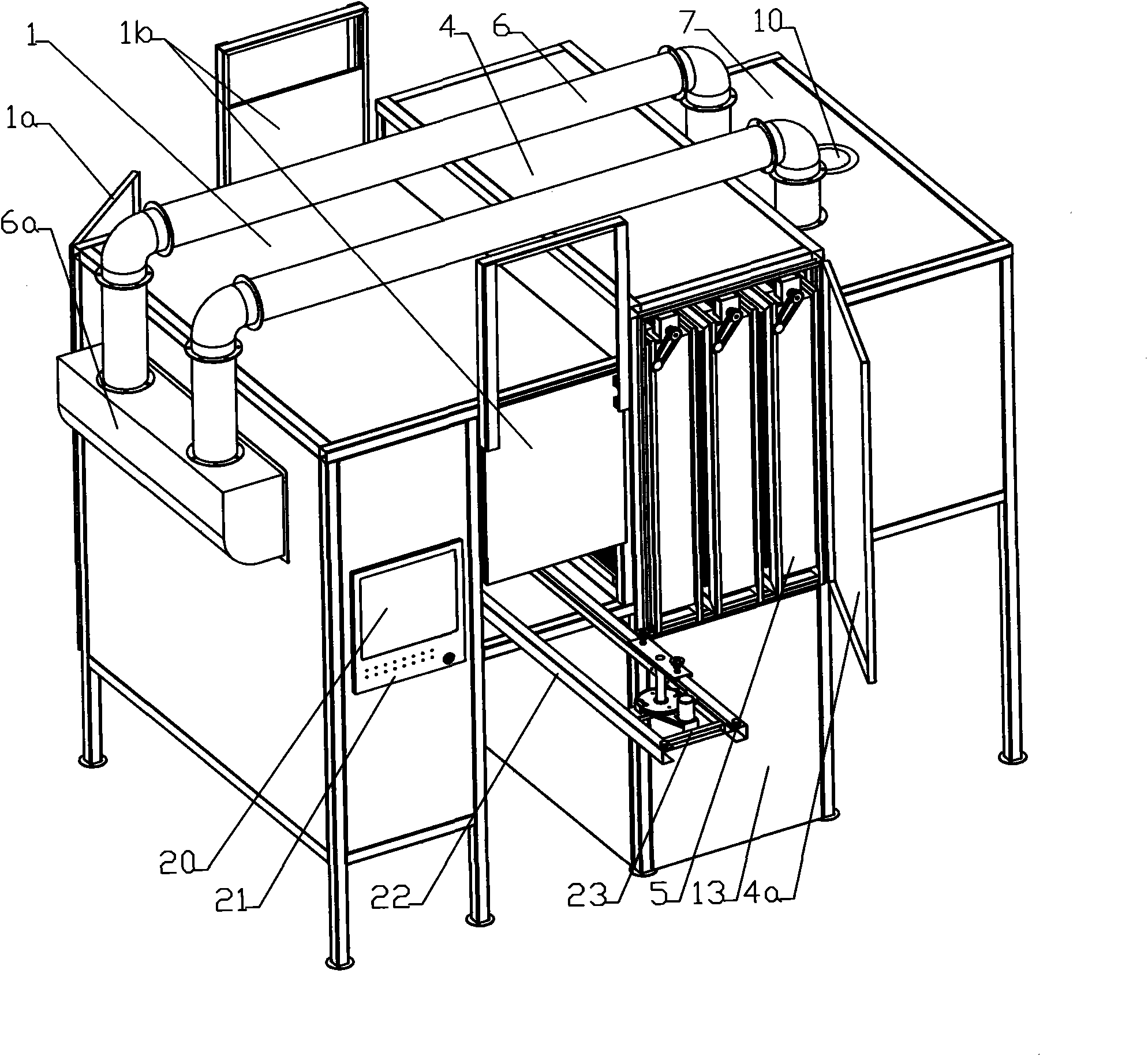 Spray booth for automatically recycling spray mist through electrostatic adsorption