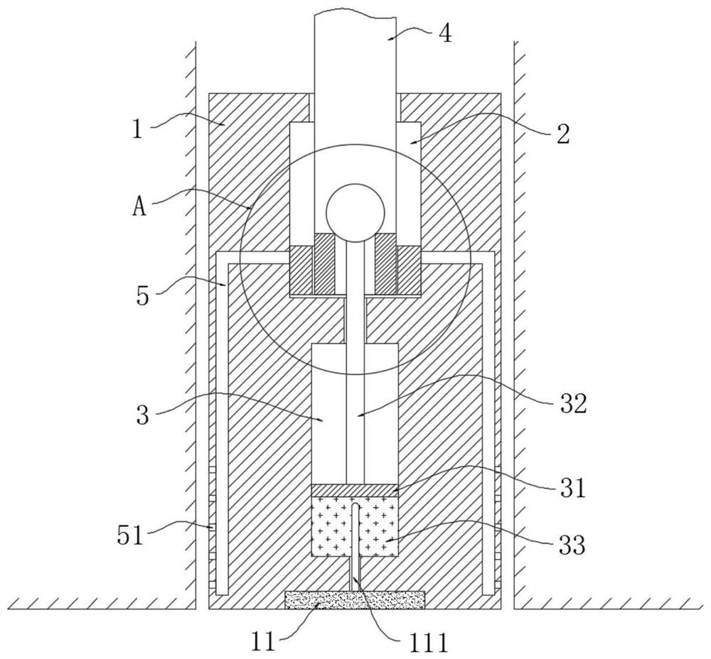 Indoor full-automatic telescopic fire extinguishing nozzle